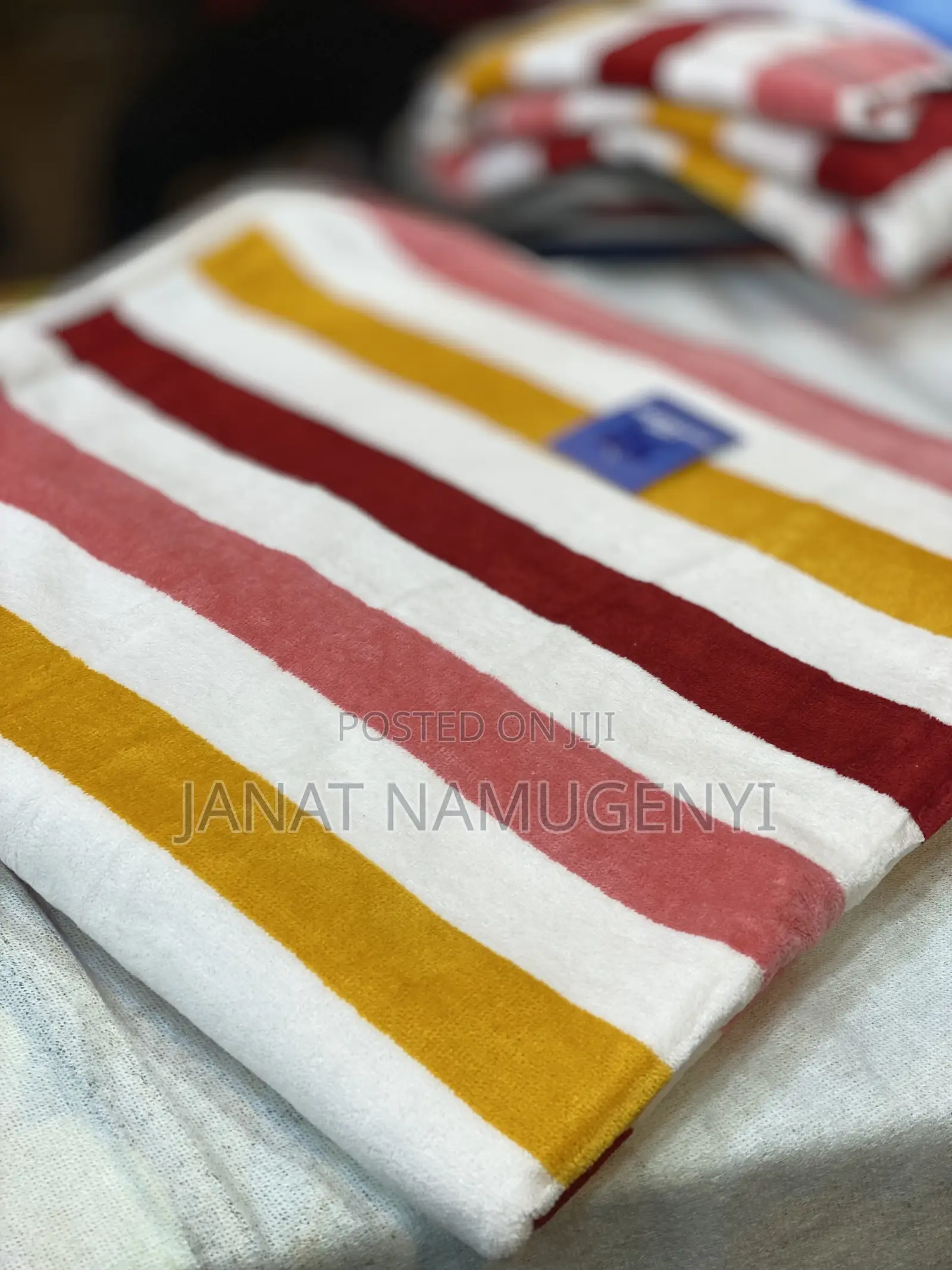 Small Stripped Velvet Towels Available