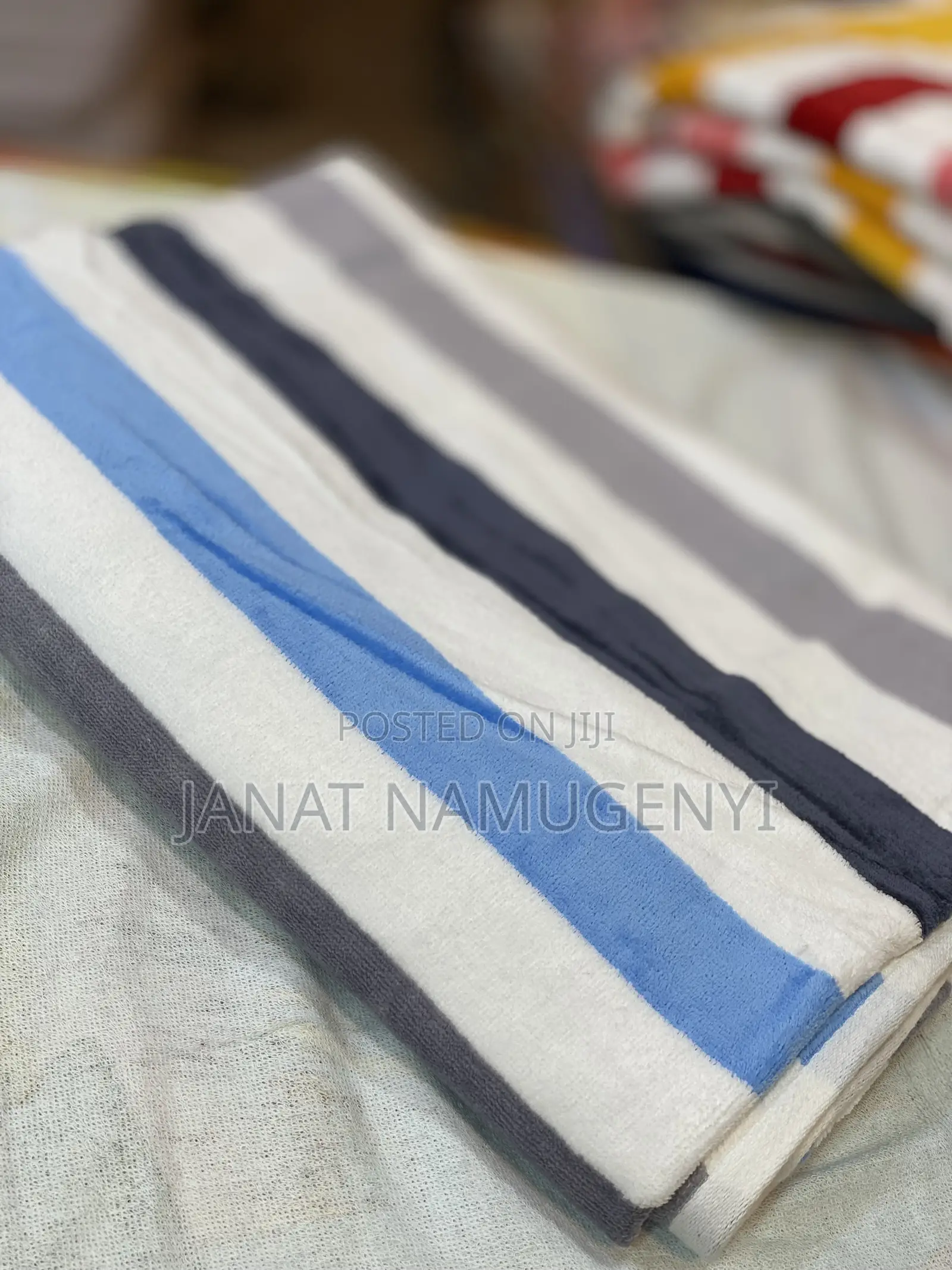 Small Stripped Velvet Towels Available