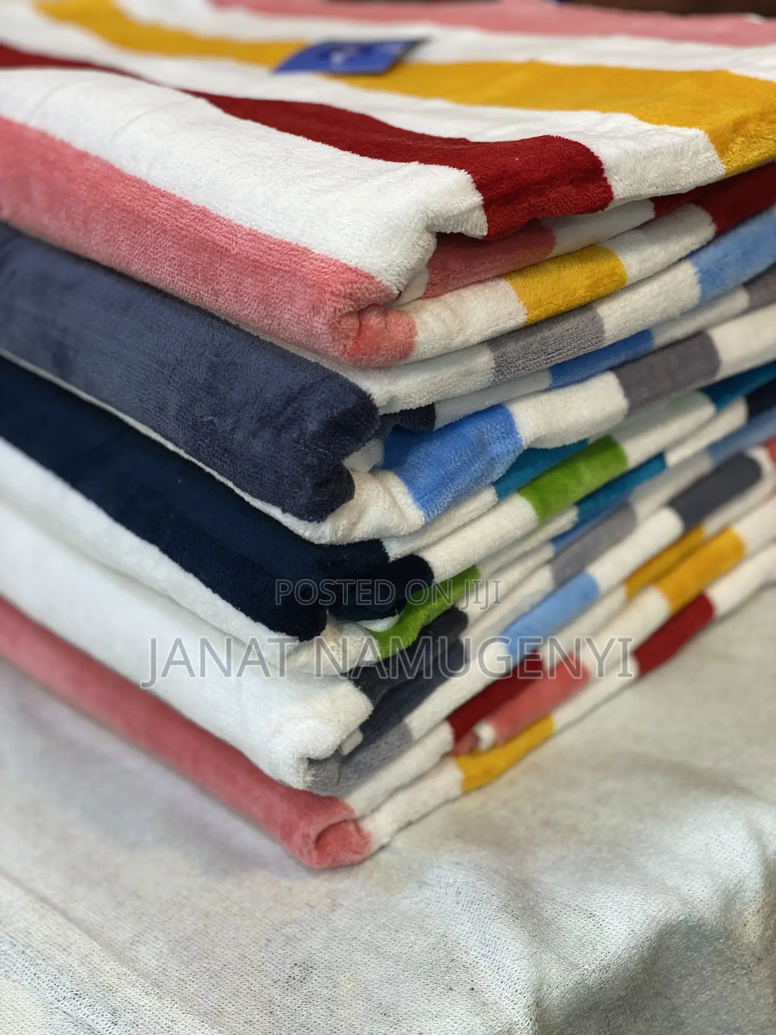 Small Stripped Velvet Towels Available