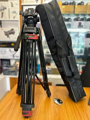 Professional Video Camera Tripod+Fluid Head and Carry Case