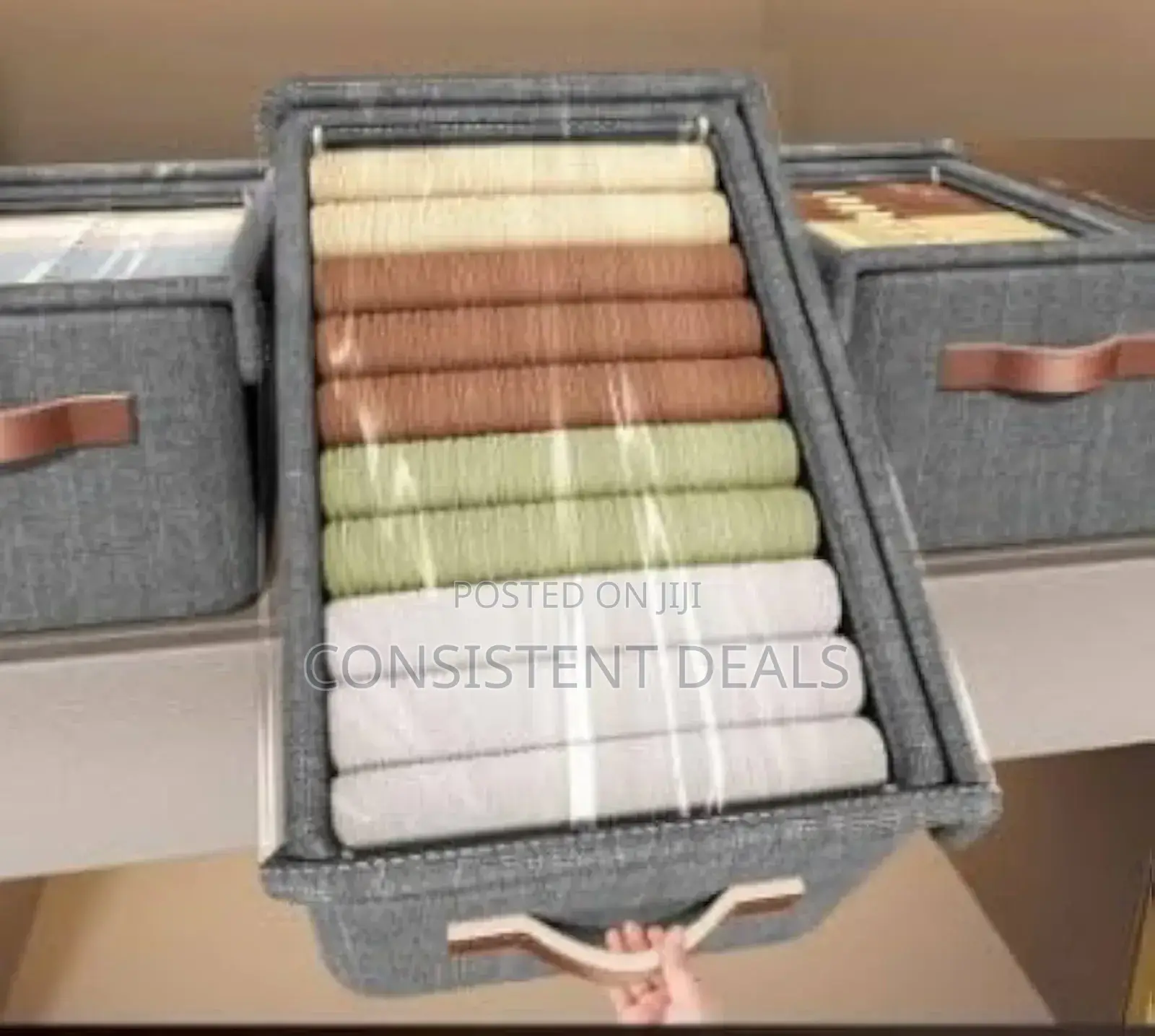 Foldable Storage Boxes With Transparent Lid Cover
