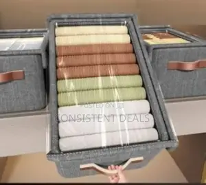 Foldable Storage Boxes With Transparent Lid Cover
