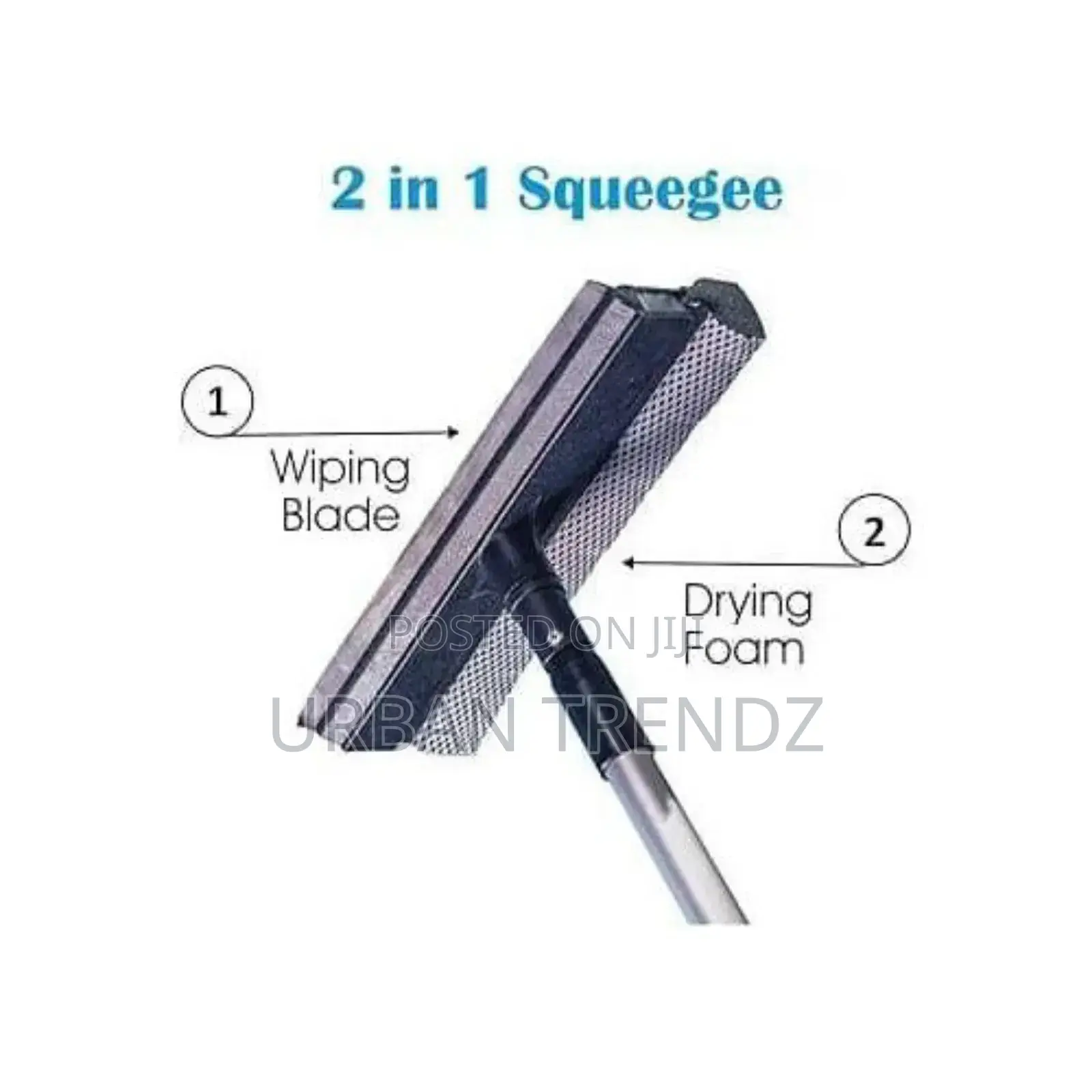 Dual Side Blade Rubber Soft Sponge Telescopic Long