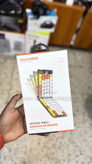 Porodo Crystal Shell Wireless Keyboard Foldable