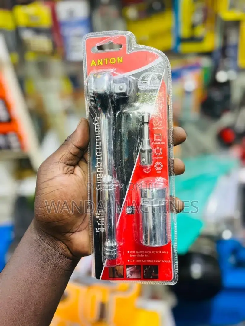 Anton 3/8" Drive Ratcheting Socket Wrench Set.