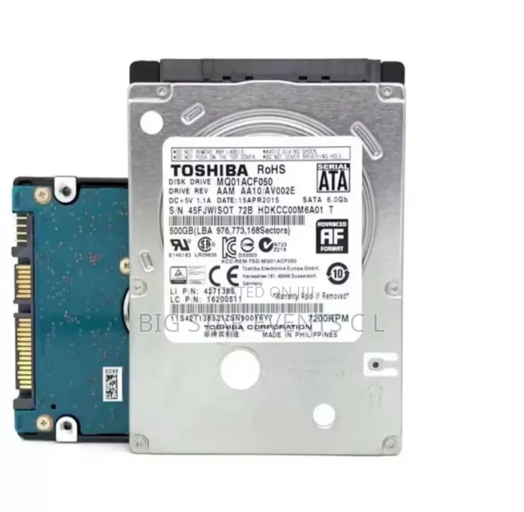 Toshiba HDD 500gb. 100% Healthy