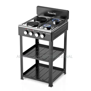Saachi Gas Burner 2 Gas Tops, 2 Hot Plates Shelves