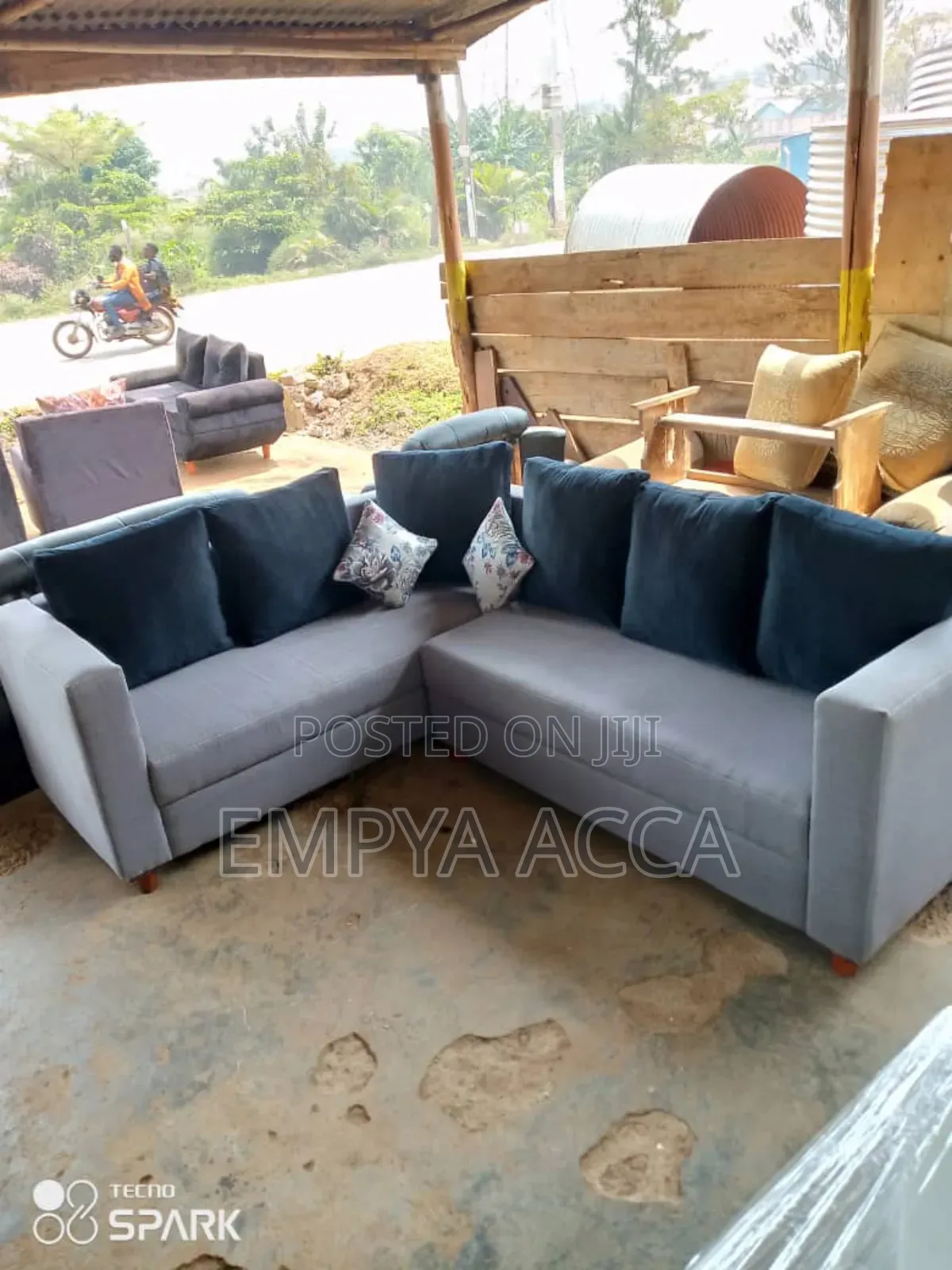 Gray Sofa L Form