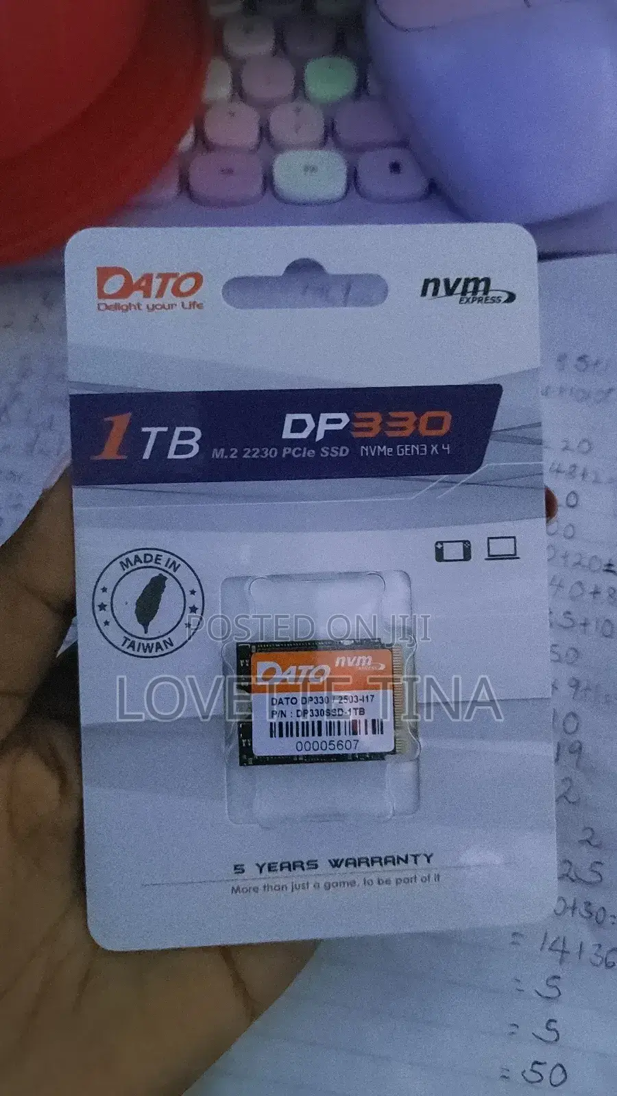 1tb SSD Nvme Dp330 Dato Micro Drive