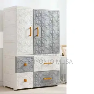 Kids' Plastic Wardrobe - Simple Optical Closet Organizer-