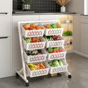 Modern Kitchen Trolley -Multi-Layer Storage Cart With Wheels