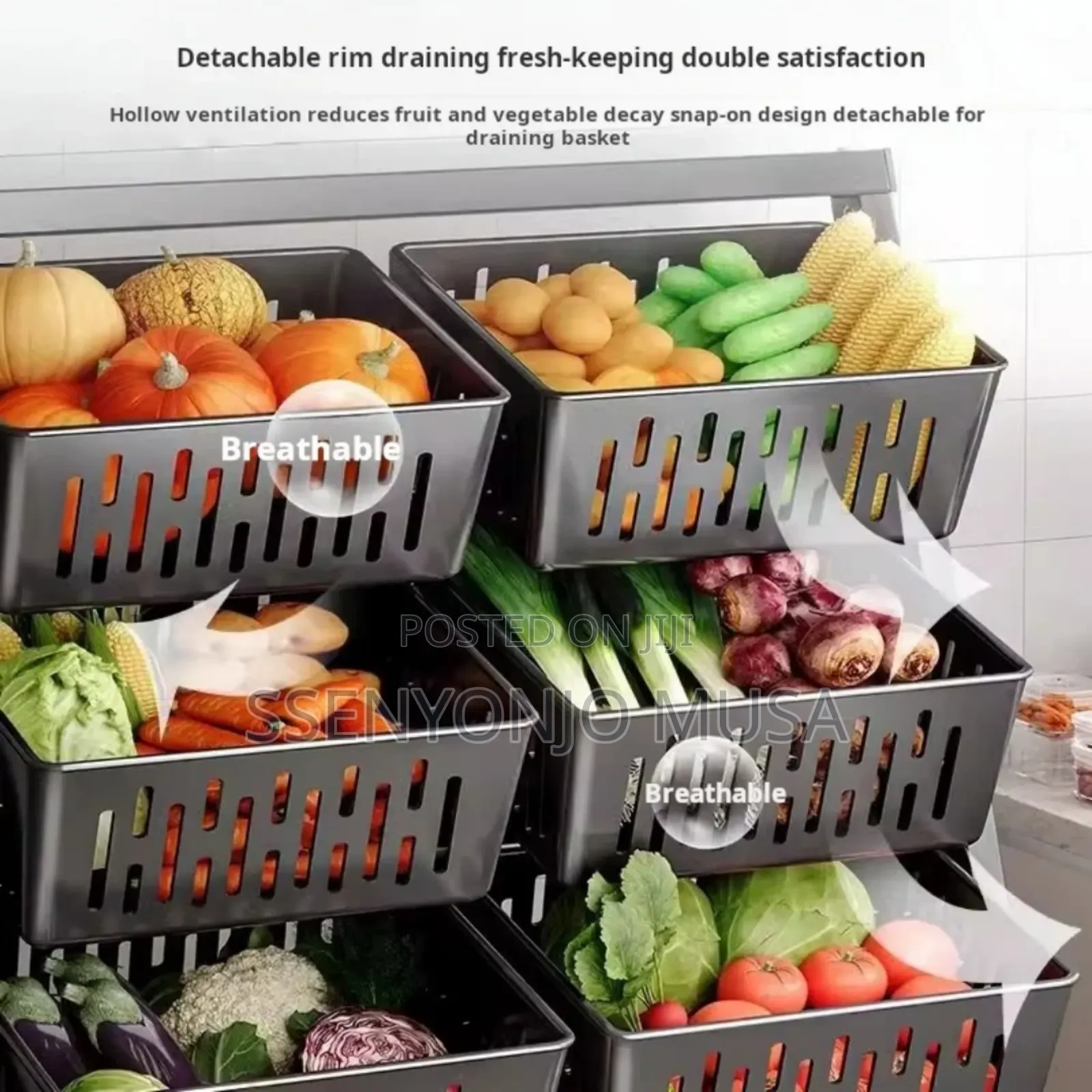 Modern Kitchen Trolley -Multi-Layer Storage Cart With Wheels