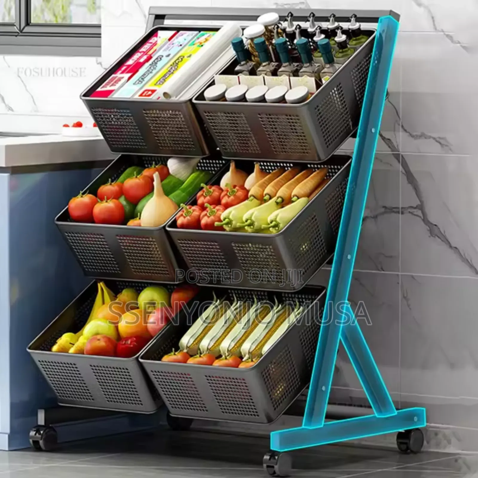 Modern Kitchen Trolley -Multi-Layer Storage Cart With Wheels