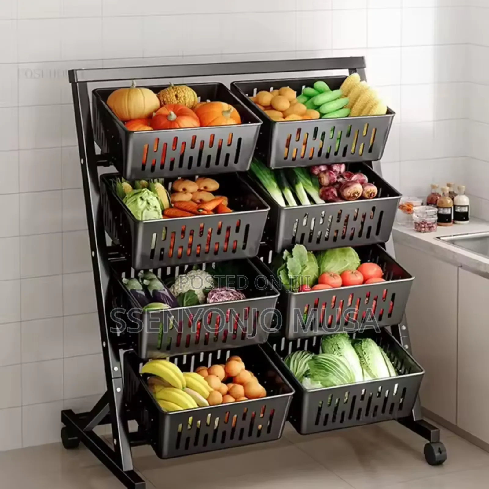 Modern Kitchen Trolley -Multi-Layer Storage Cart With Wheels
