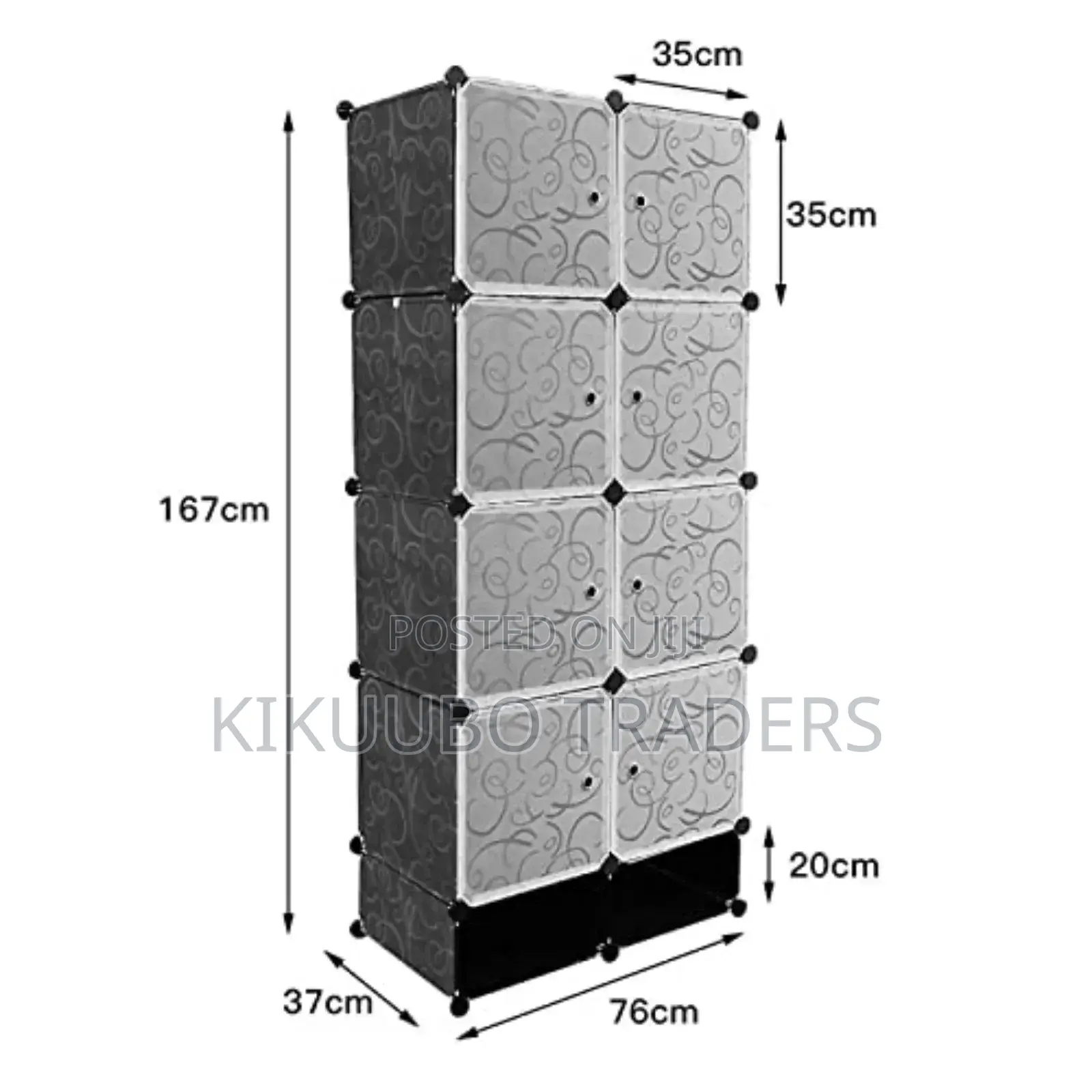 Double Collum Plastic Wardrobe