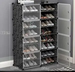 2 Collum Plastic Shoe Rack