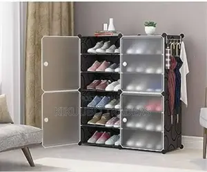 Double Collum Plastic Shoe Rack
