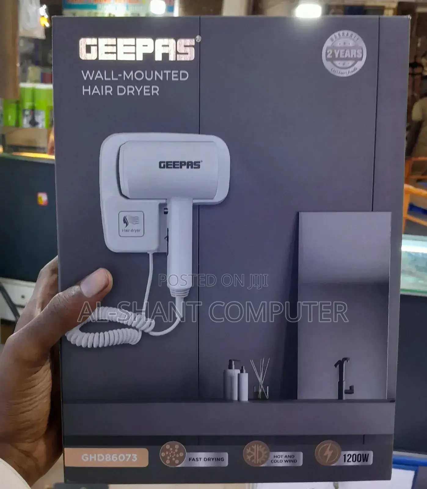 Geepas Wall Mounted Hair Drier