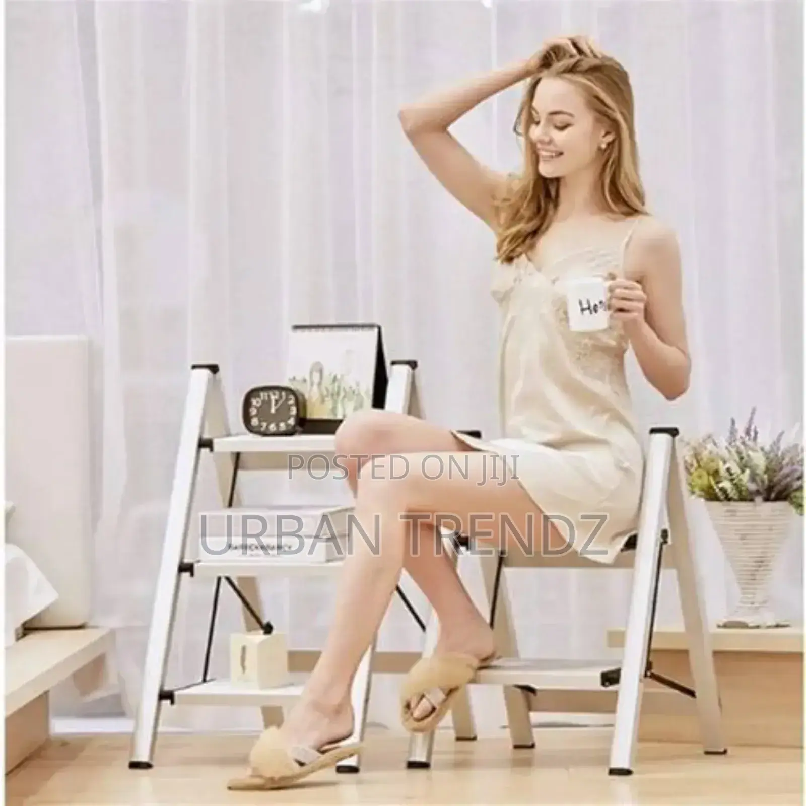 Mini 3 Steps Metallic Household Ladder Stepper