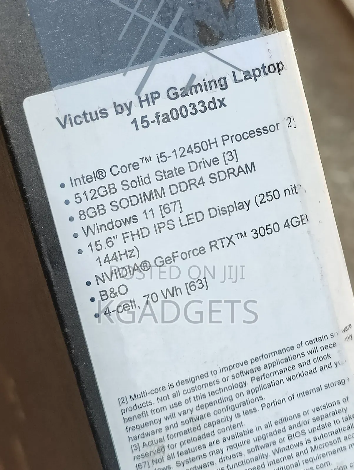 New Laptop HP Victus 16 8GB Intel Core i5 HDD+SSD 512GB