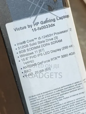 New Laptop HP Victus 16 8GB Intel Core i5 HDD+SSD 512GB