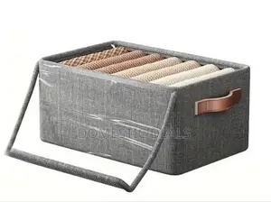 Foldable Storage Box With Transparent Lid Cover