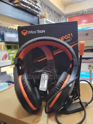Stereo Gaming Headset With Mic Black Orange Lightweight