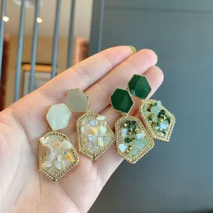 Enamel Irregular Ear Stud Earrings
