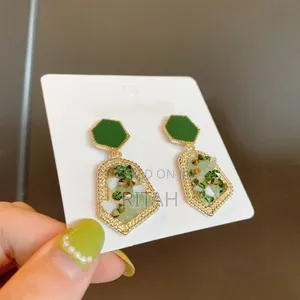 Enamel Irregular Ear Stud Earrings