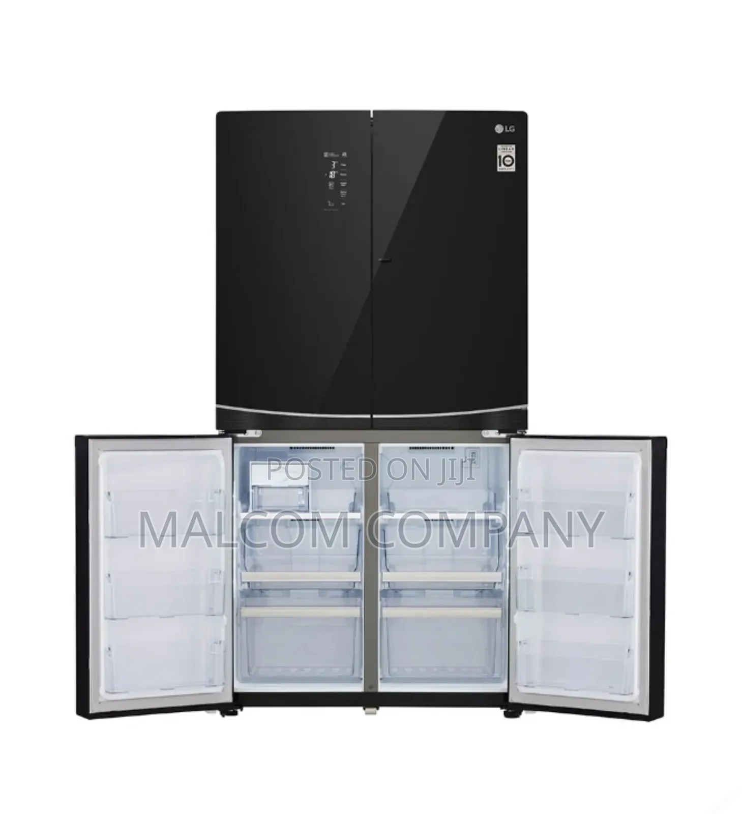 LG Refrigerator 650ltr With Black Glass Finish.