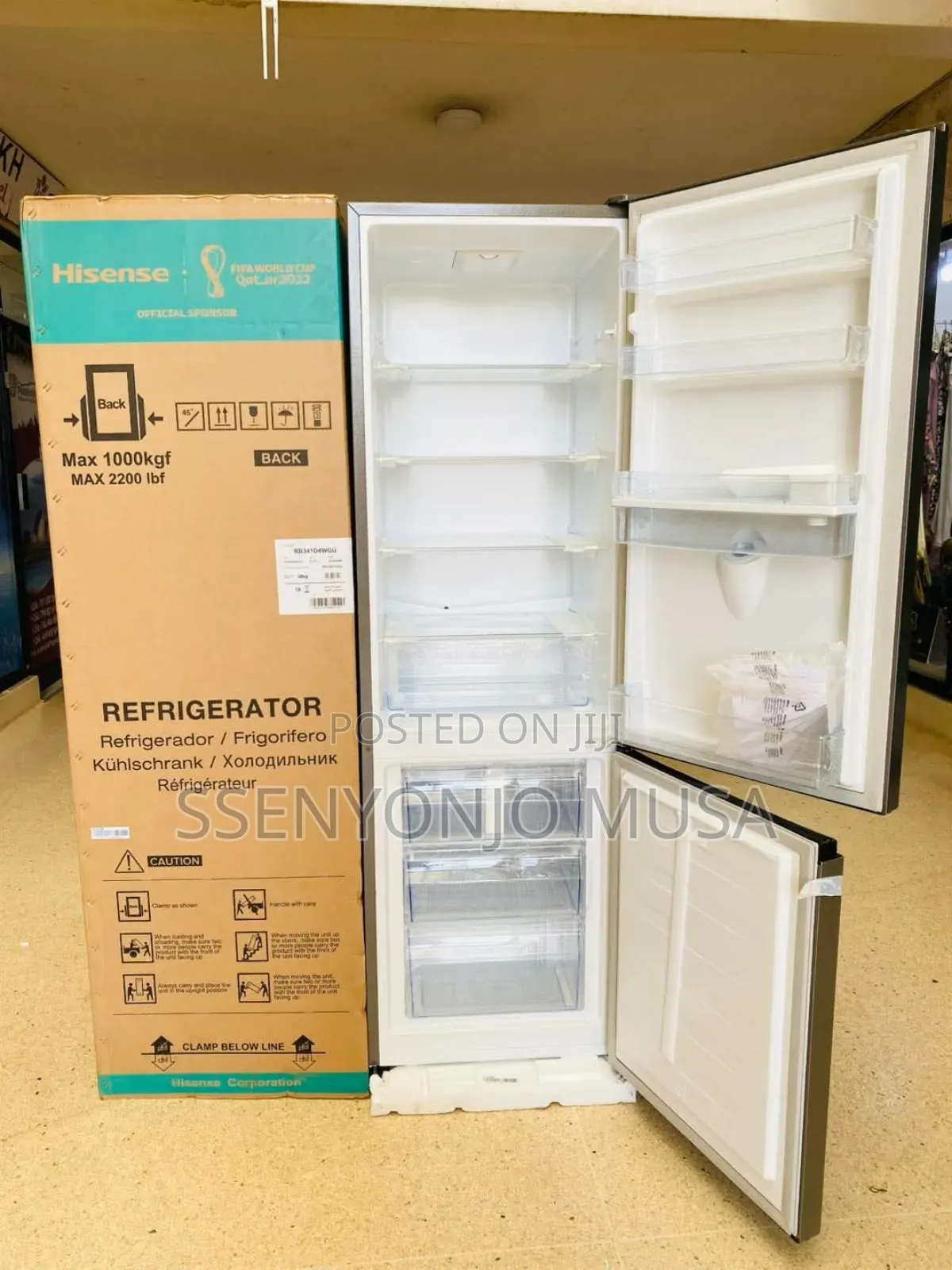 Hisense 330l Double Door Fridge - Frost Free, Bottom Freezer