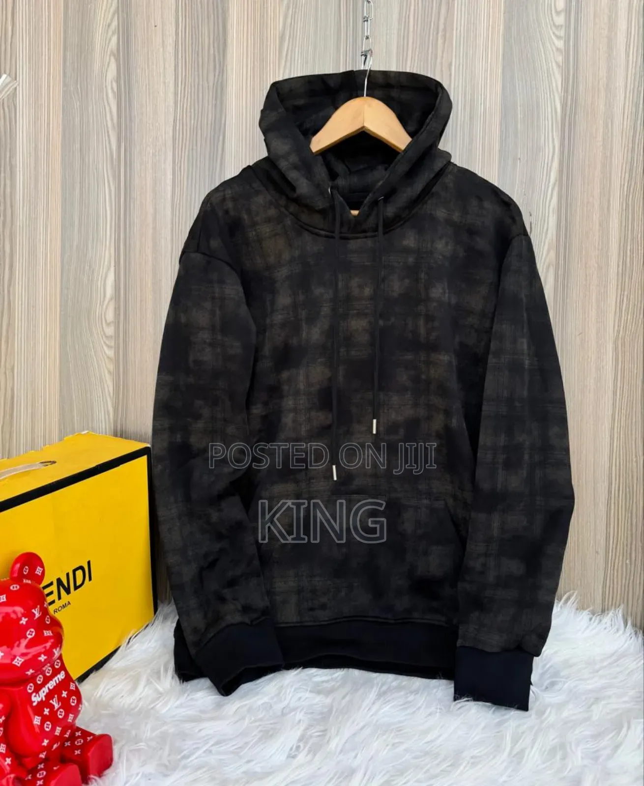 Check Dark Hoodie Design Jumper
