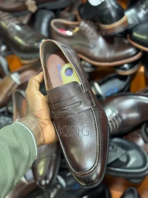 Classic Brown Leather Loafer Shoes