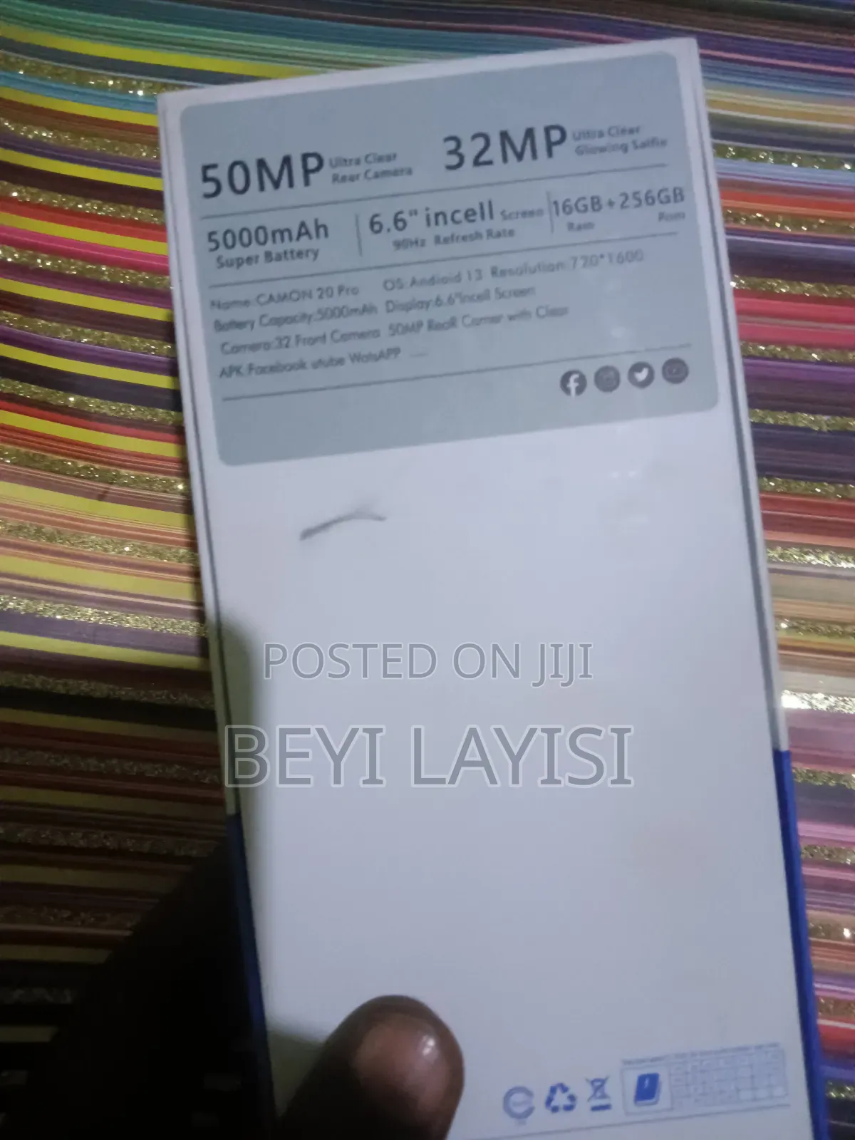 New Tecno Camon 20 Pro 256 GB Blue