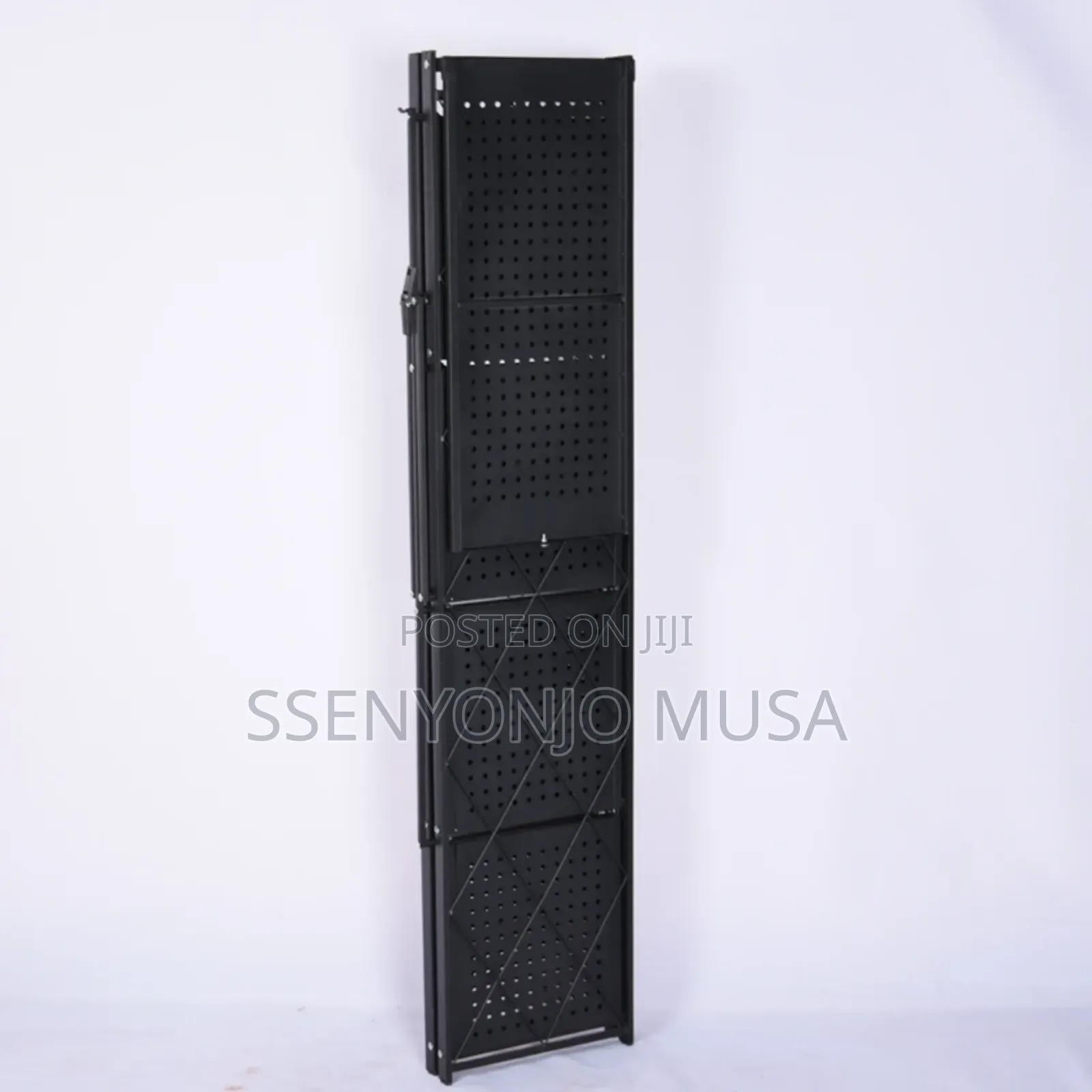 5 Tier Stainless Steel Foldable Storage Rack - Black