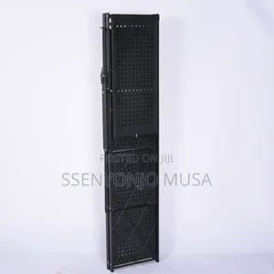 5 Tier Stainless Steel Foldable Storage Rack - Black