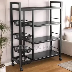 4-tier Kitchen Storage Rack - Microwave Oven Rack With Wire-