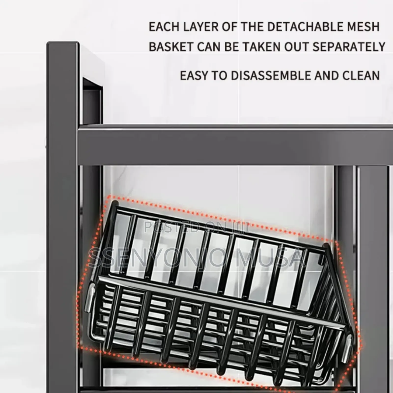 4-tier Kitchen Storage Rack - Microwave Oven Rack With Wire-