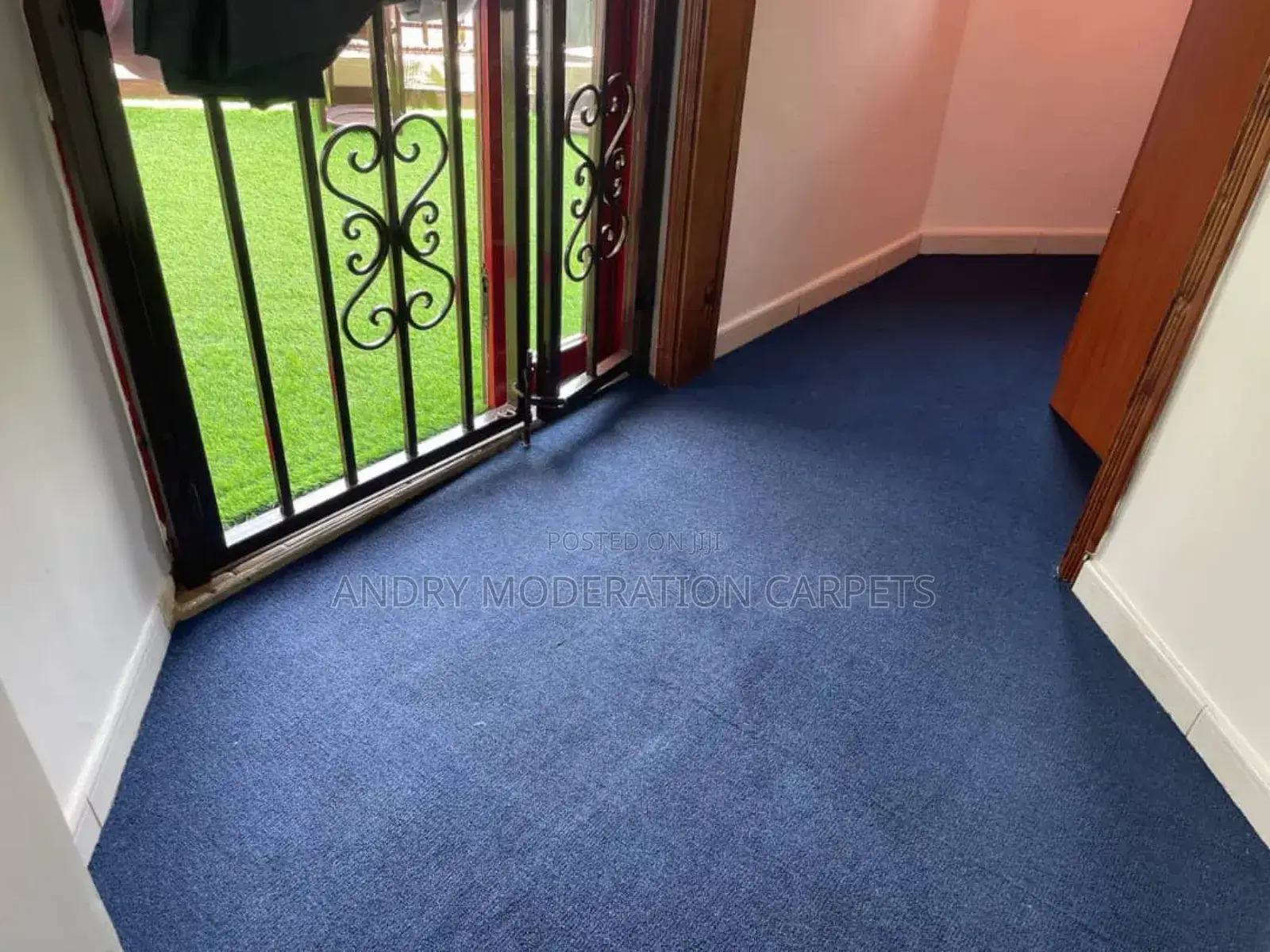 Dark Blue Wall to Wall Woolen Carpets