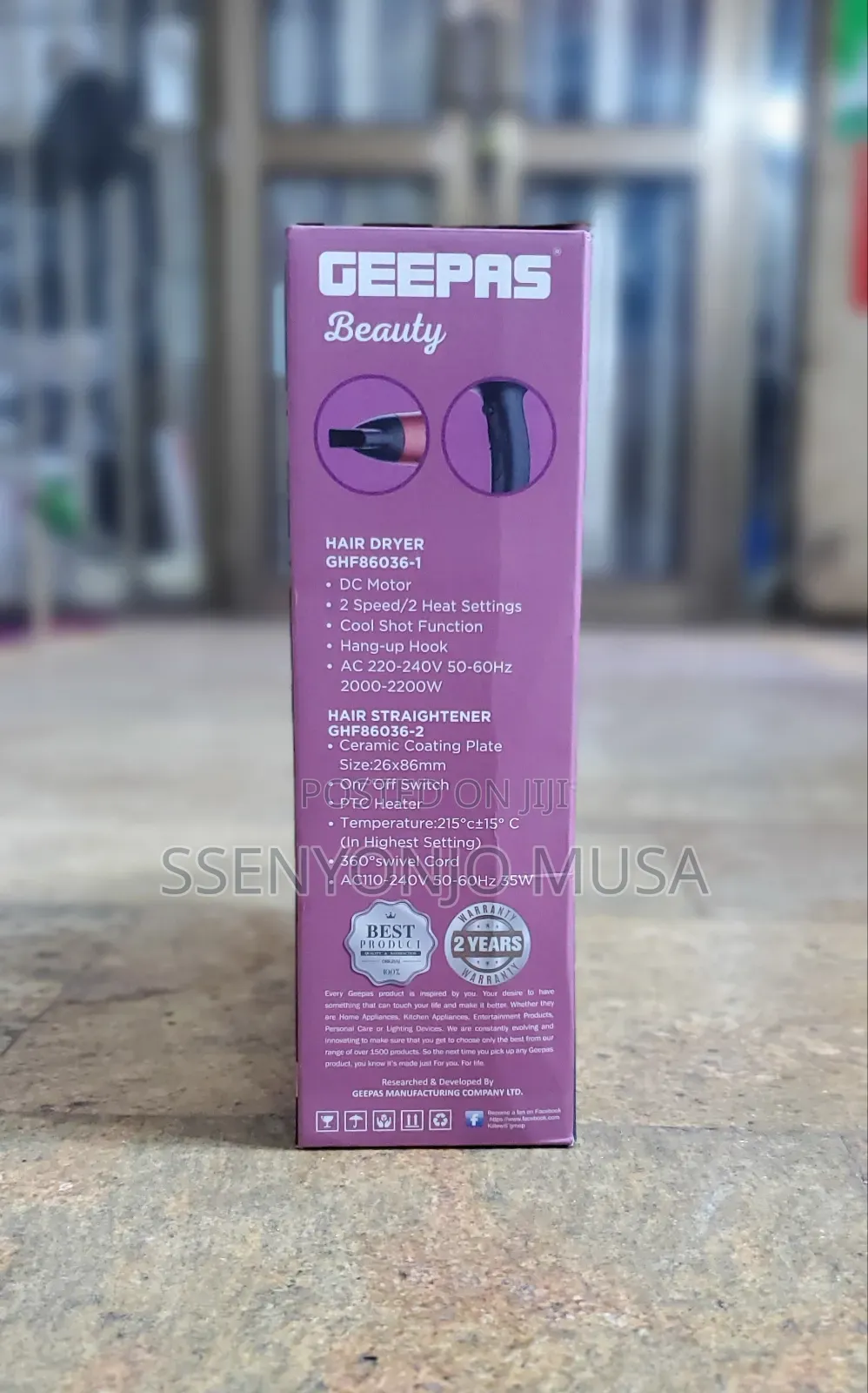 Geepas Beauty Hair Dryer And Straightener Set - Ghf86036