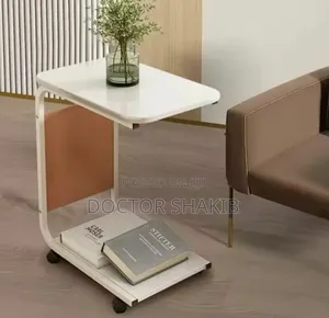 Adjustable Laptop Table With Rollers and Shelves
