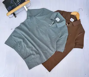 Pure Cotton Colar Tshirts With Zipper