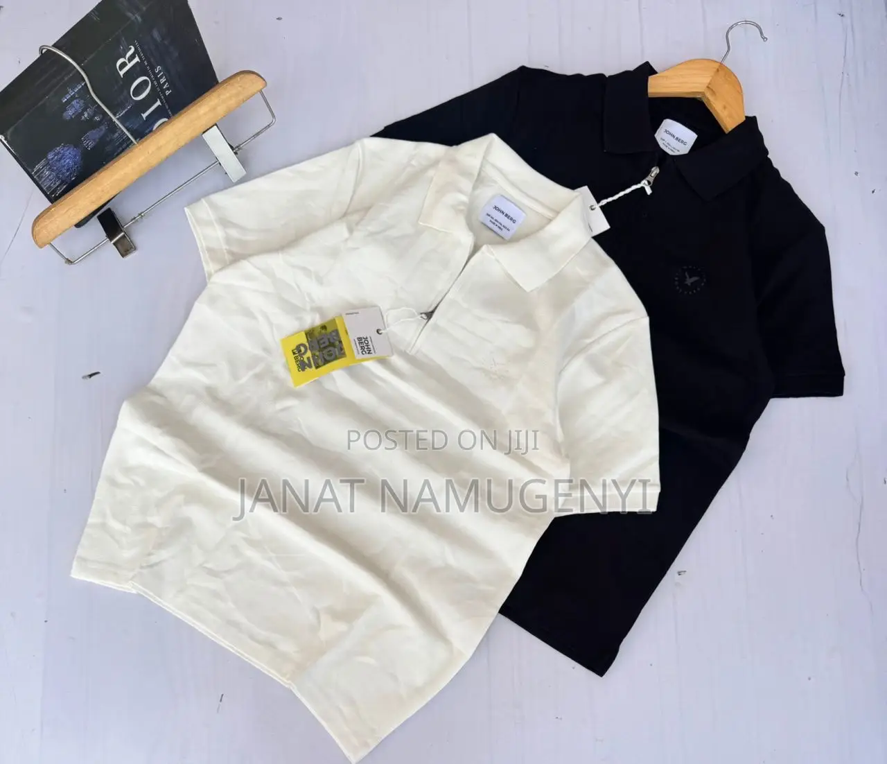 Pure Cotton Colar Tshirts With Zipper