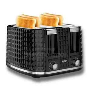 4 Slices Electric Bread Toaster -Black