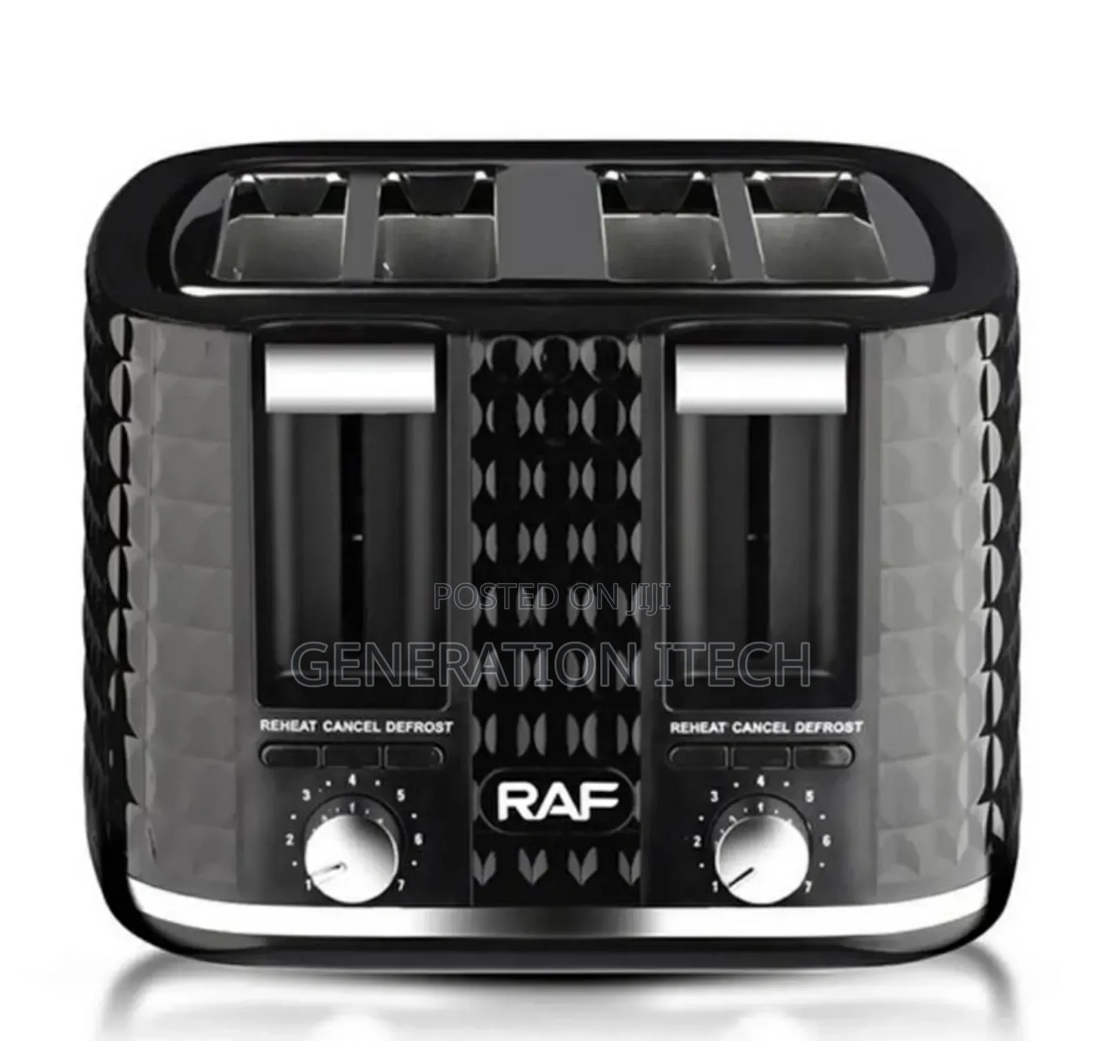 4 Slices Electric Bread Toaster -Black