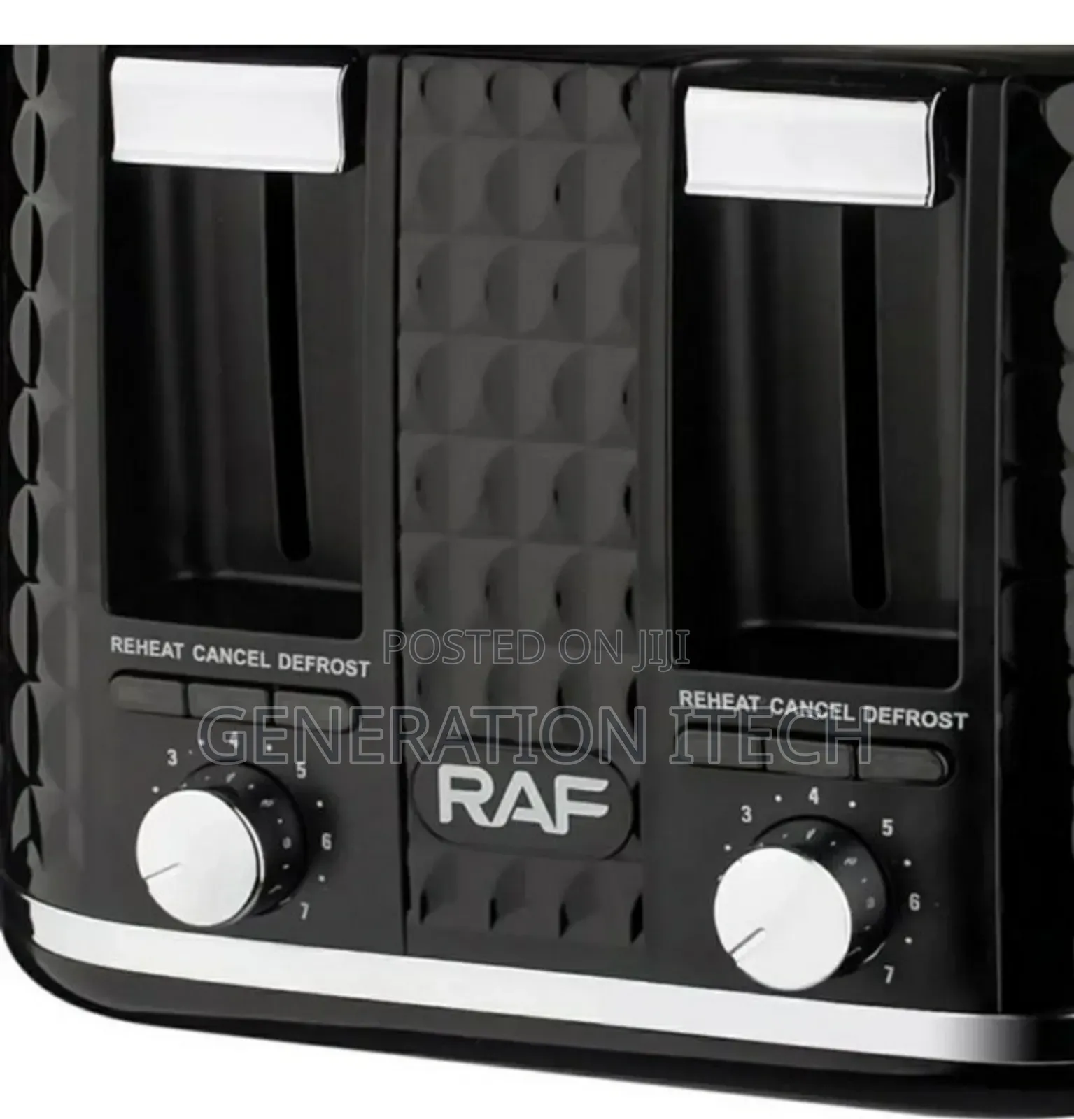 4 Slices Electric Bread Toaster -Black