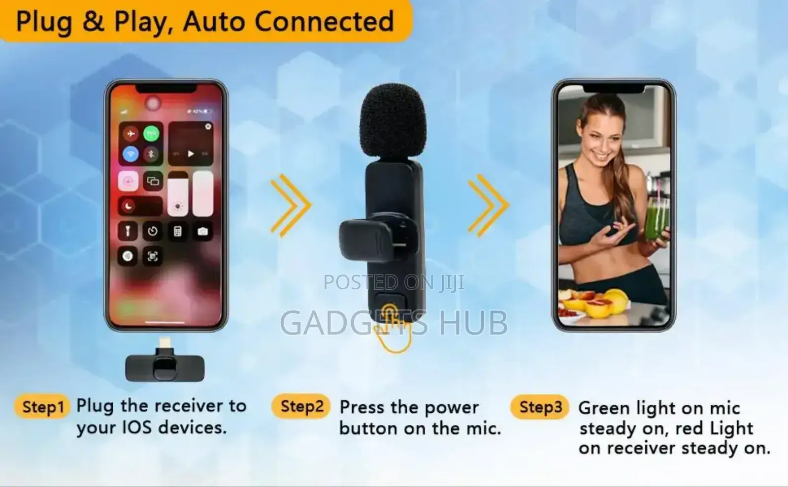 iPhone and Type C Wireless Microphone