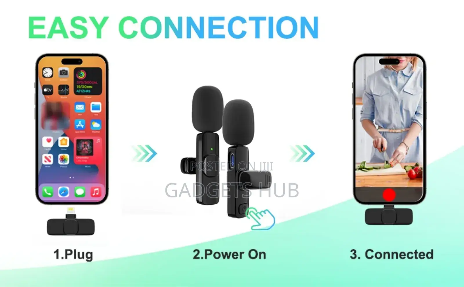 iPhone and Type C Wireless Microphone