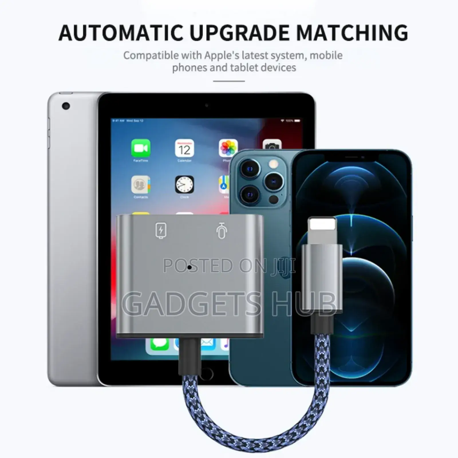 Audio Adapter
Converter 2 in 1 Charging Splitter For
iPhone