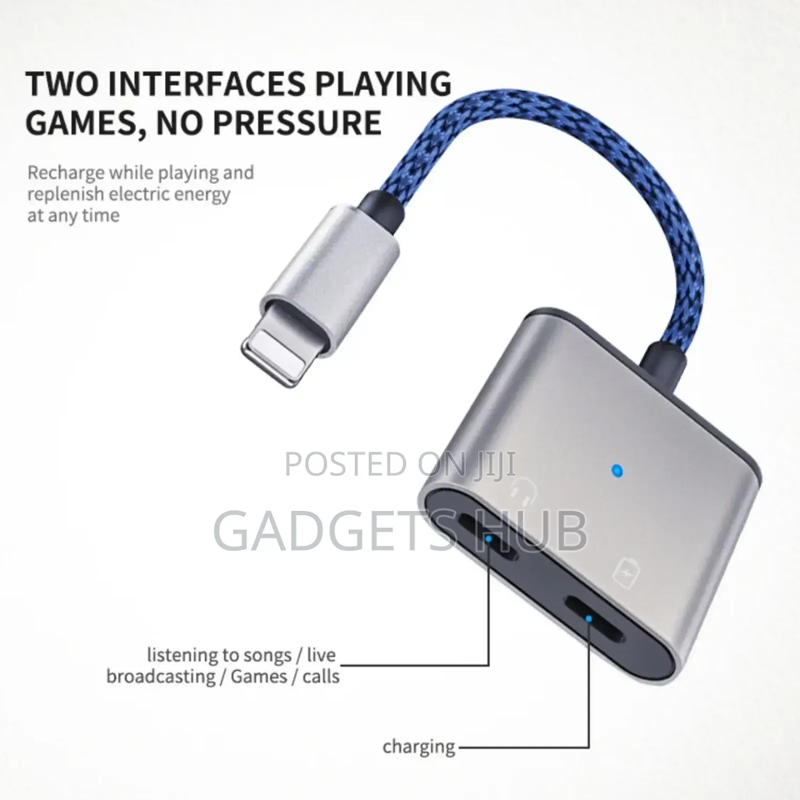 Audio Adapter
Converter 2 in 1 Charging Splitter For
iPhone